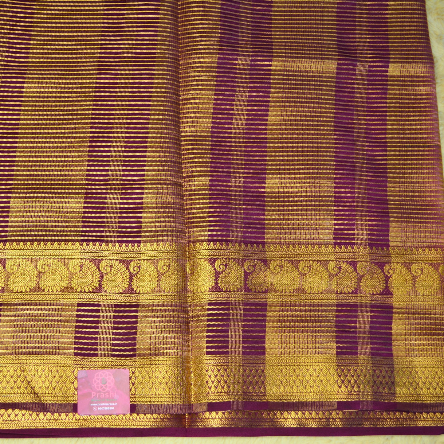 Pink semi mysore crepe kalamkari saree