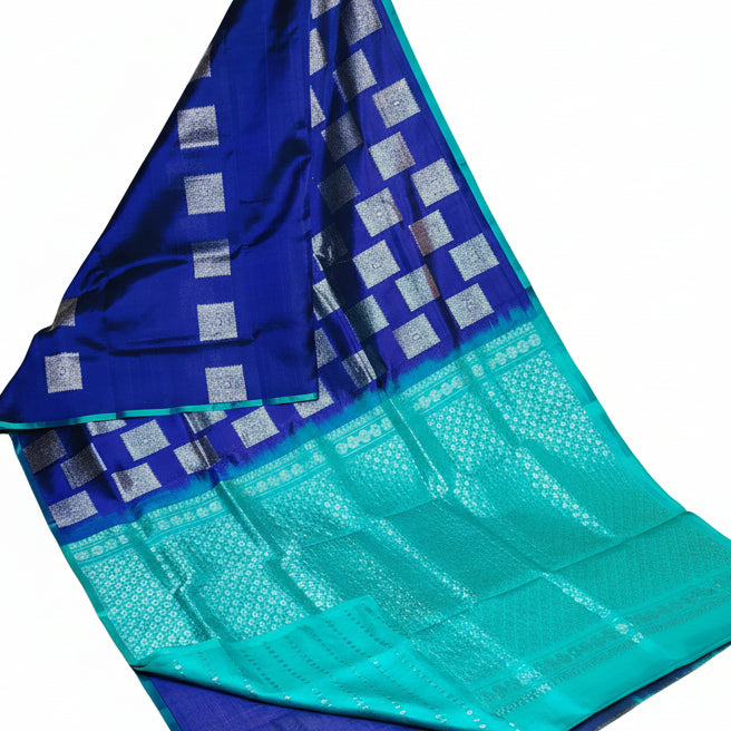 Royal blue pure pattu venkatagirisilk saree