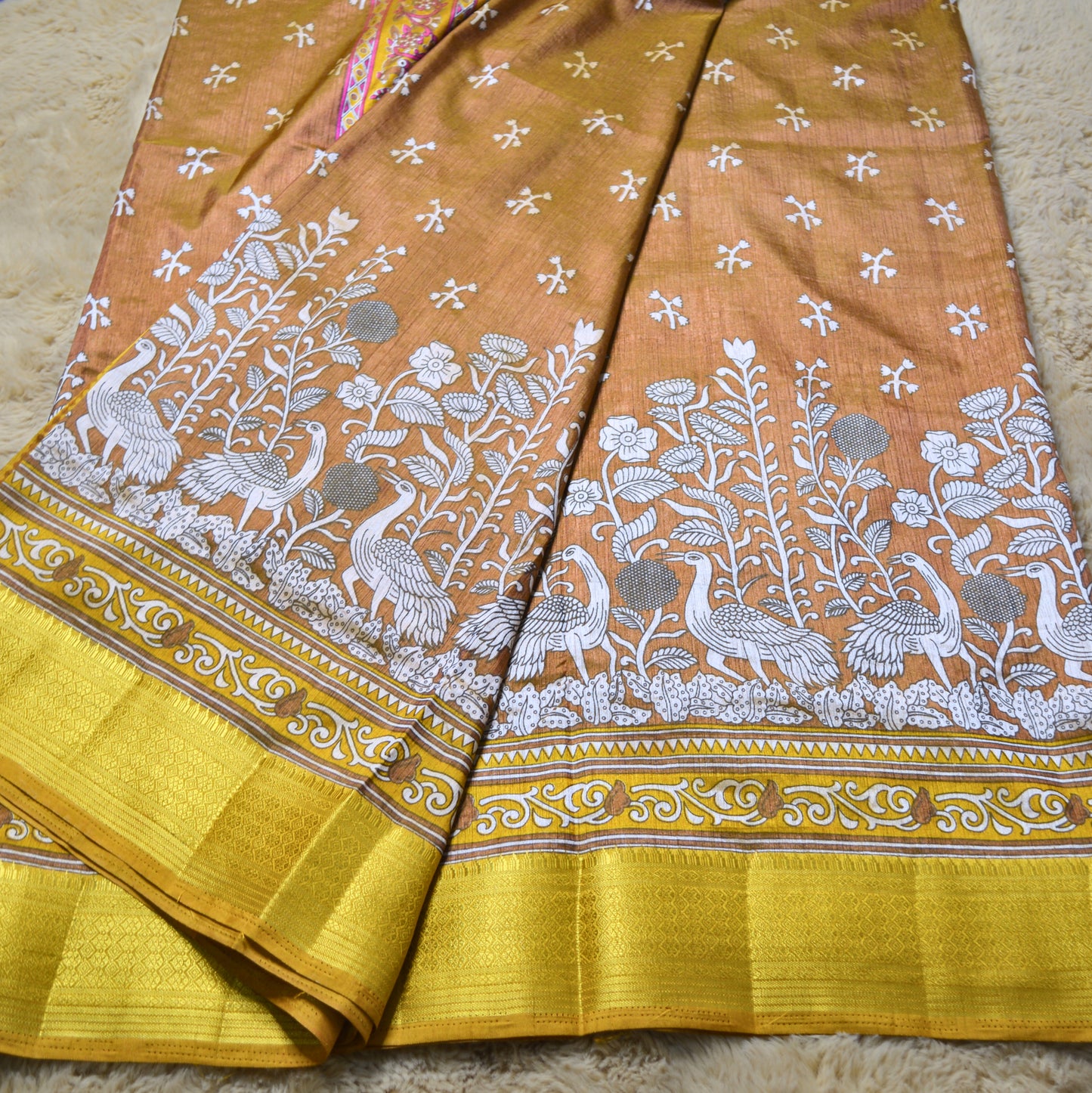 Gold colour patola saree