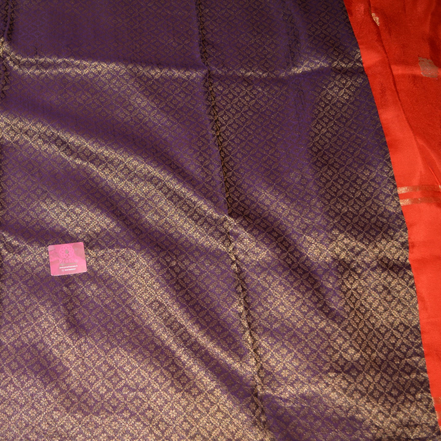 Orange pure viscose crepe saree