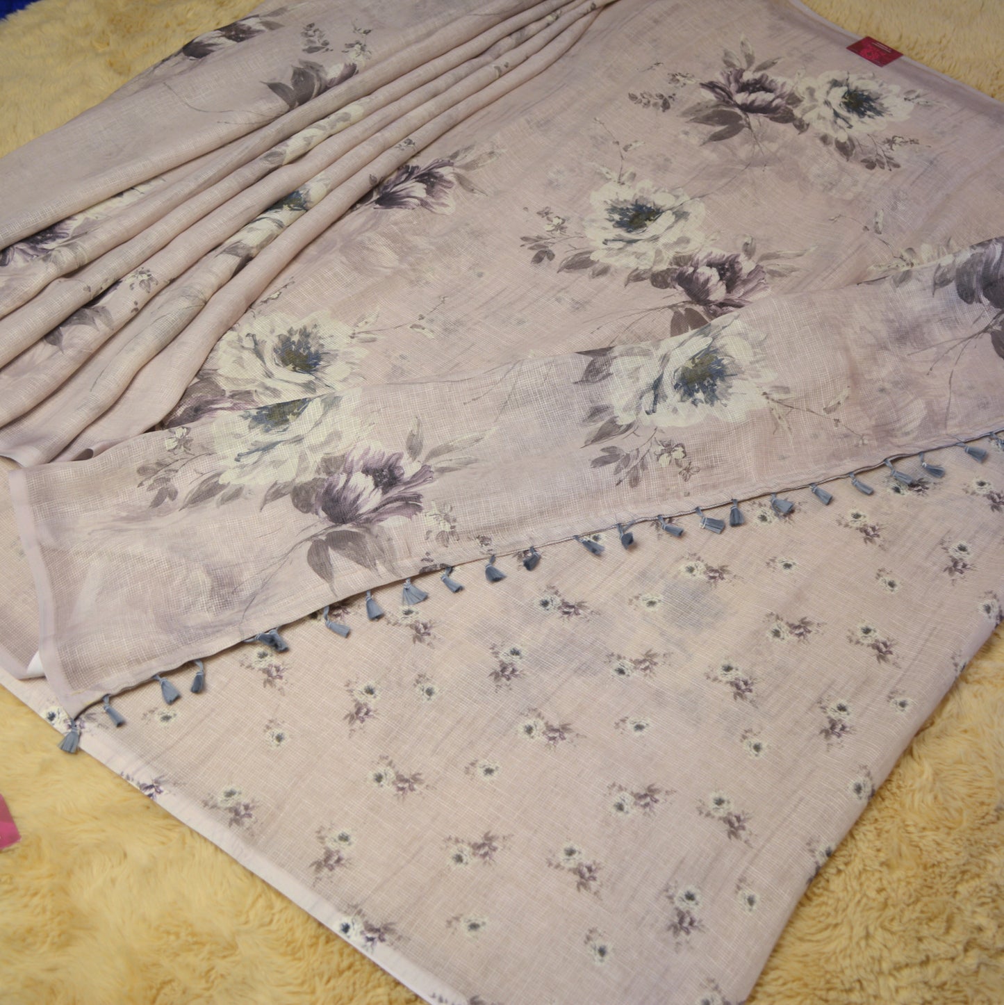 Pastel Lavender shade soft kota cotton saree