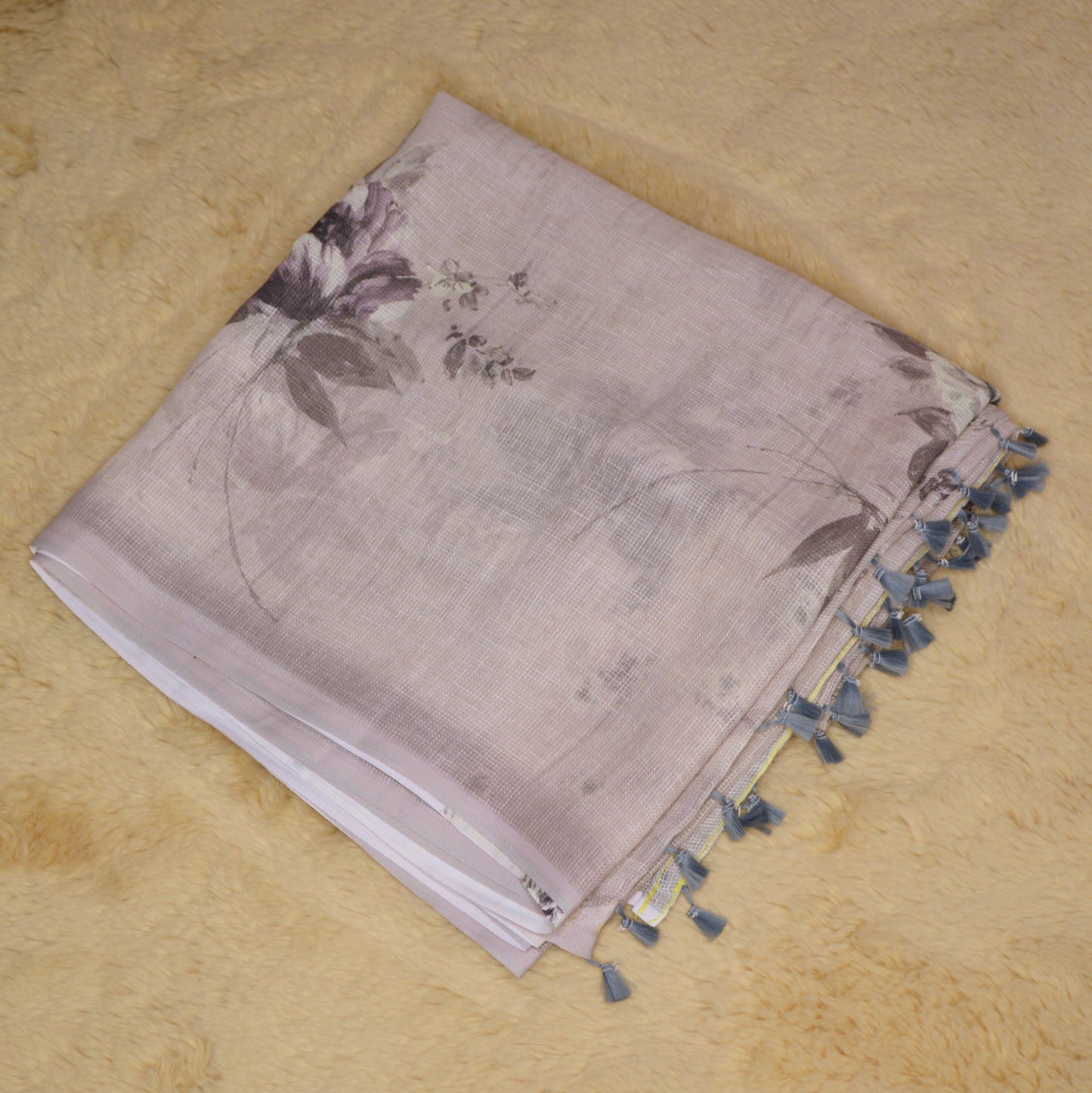 Pastel Lavender shade soft kota cotton saree