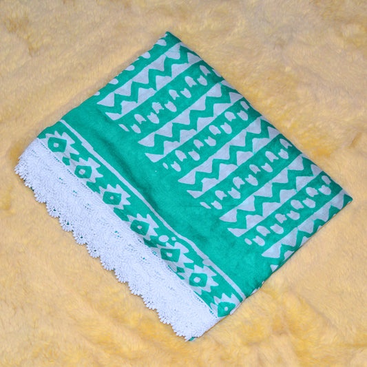 Rama green maslin cotton saree