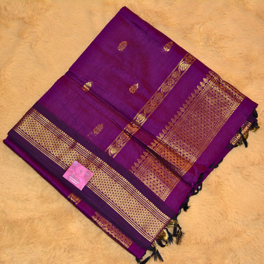 Magenta handloom kalyani cotton saree
