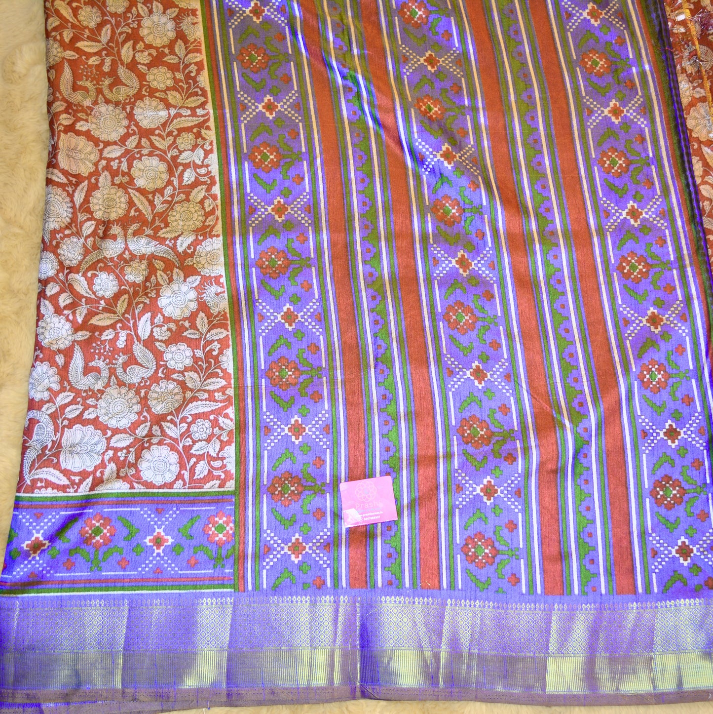 Brick red patola saree