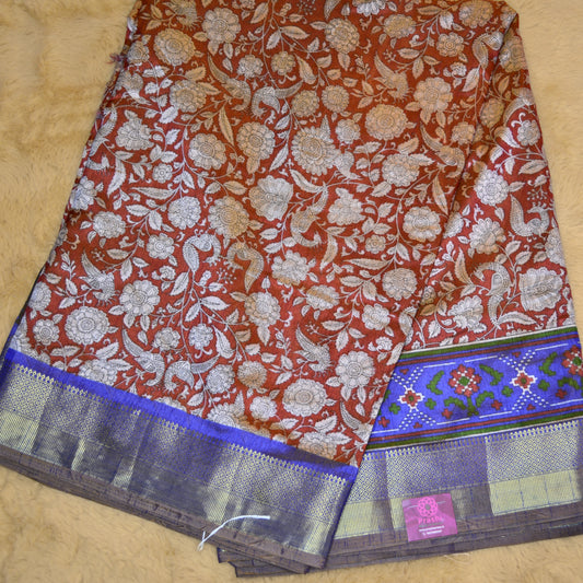 Brick red patola saree