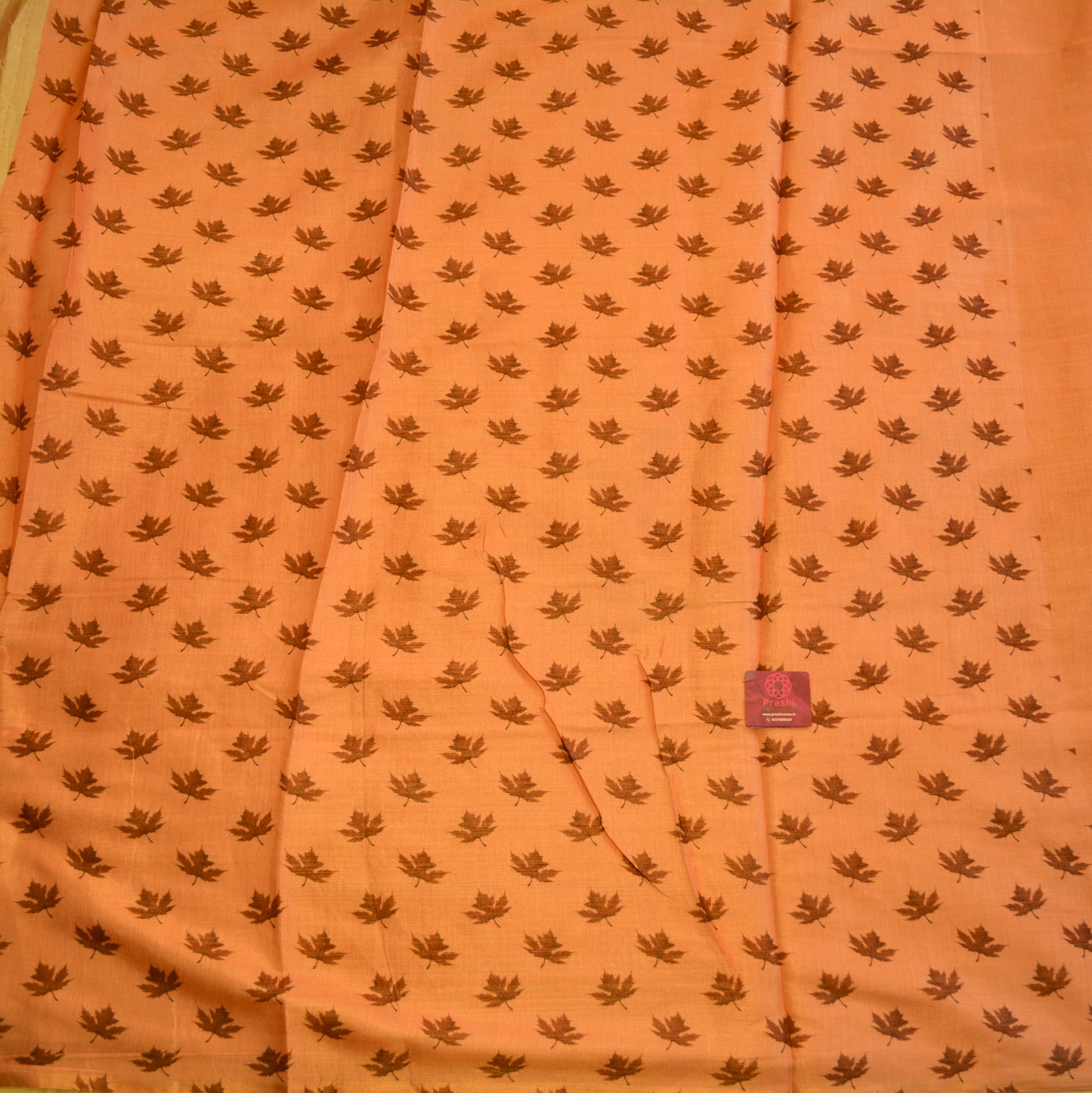 Peach colour soft tissue saree