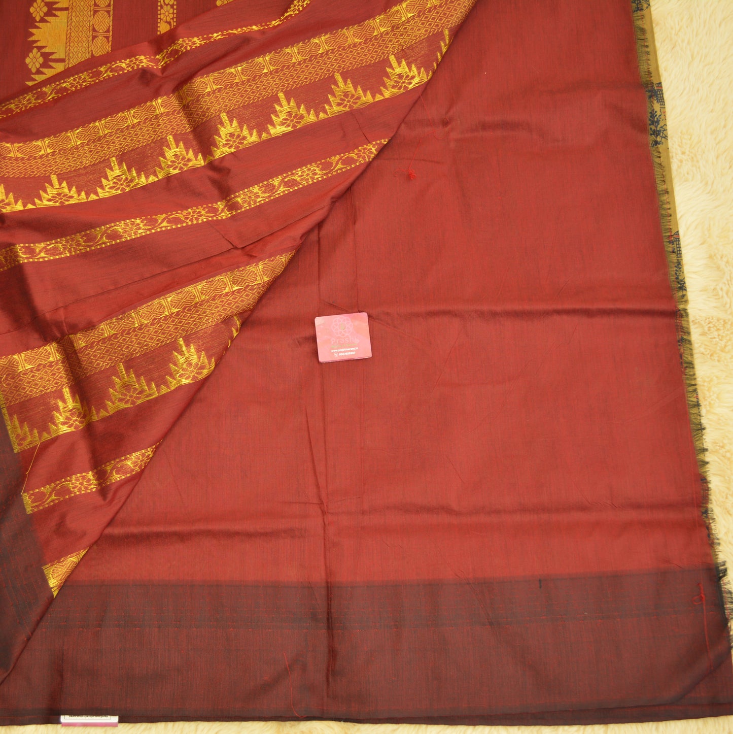Sand colour kalyani cotton digital print saree