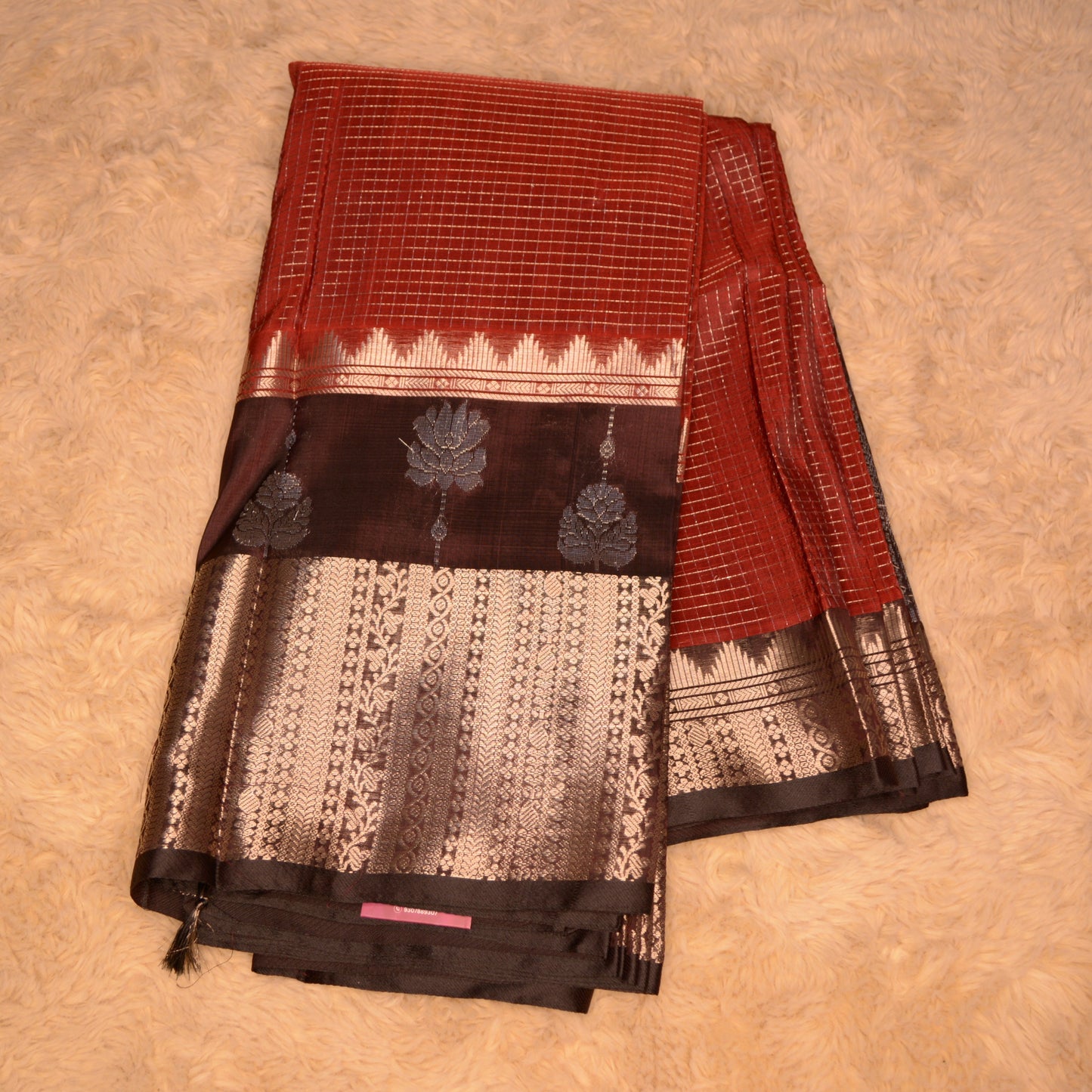 Maroon pure mangalari pattu saree