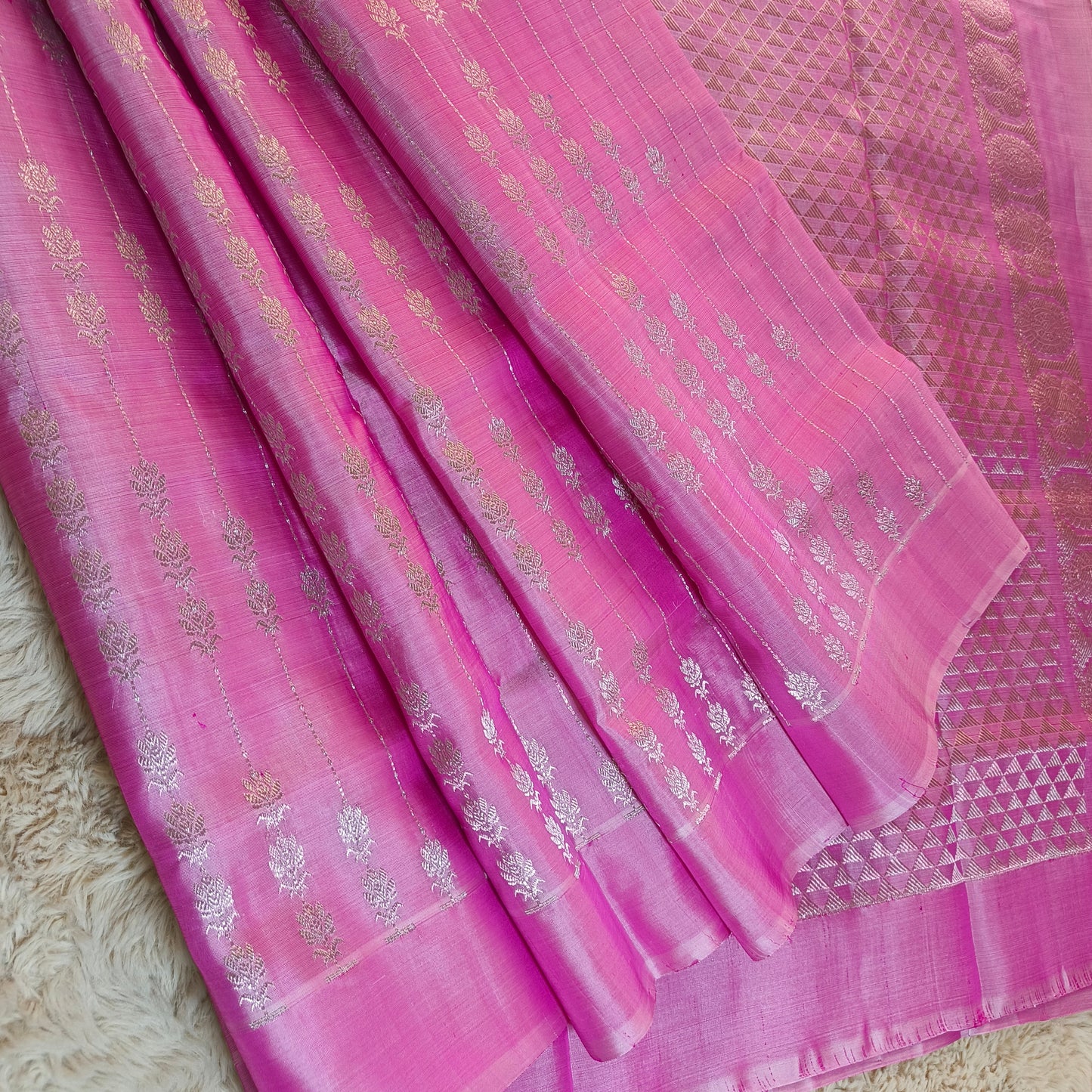 Light pink pure pattu venkatagiri silk saree