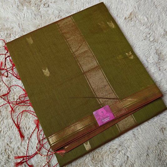 mehandi green maheshwari silk saree