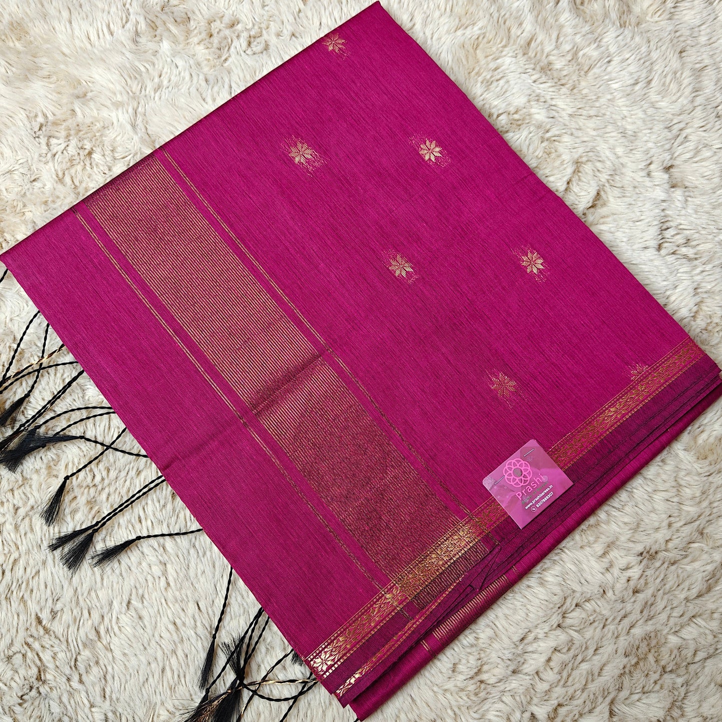 PINK maheshwari silk cotton saree