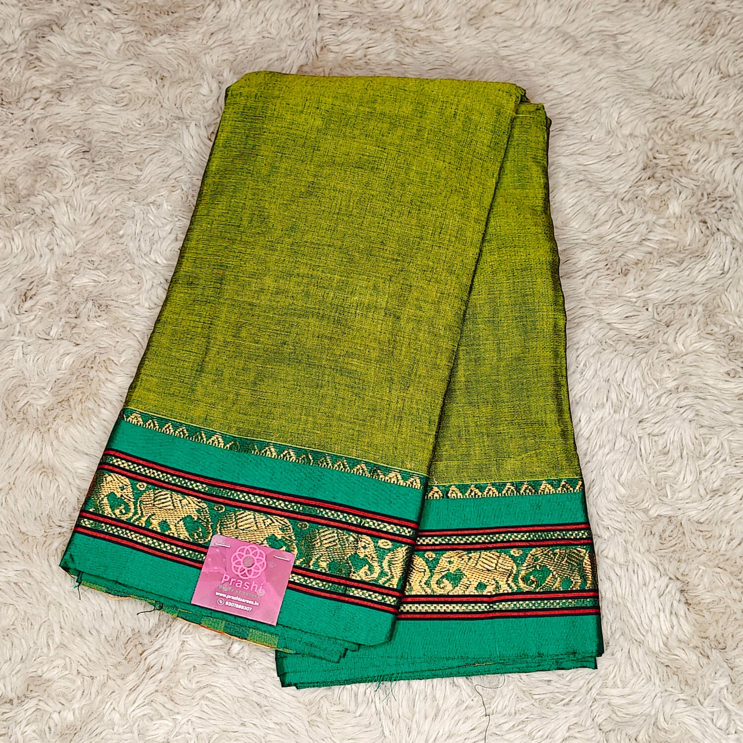 Mante green pure narayanpet cotton saree