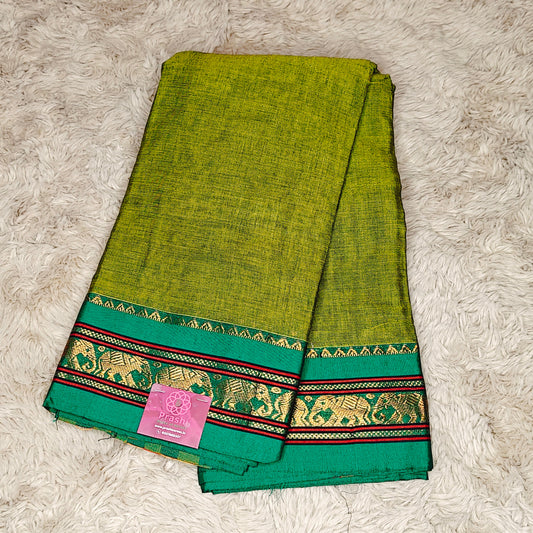 Mante green pure narayanpet cotton saree