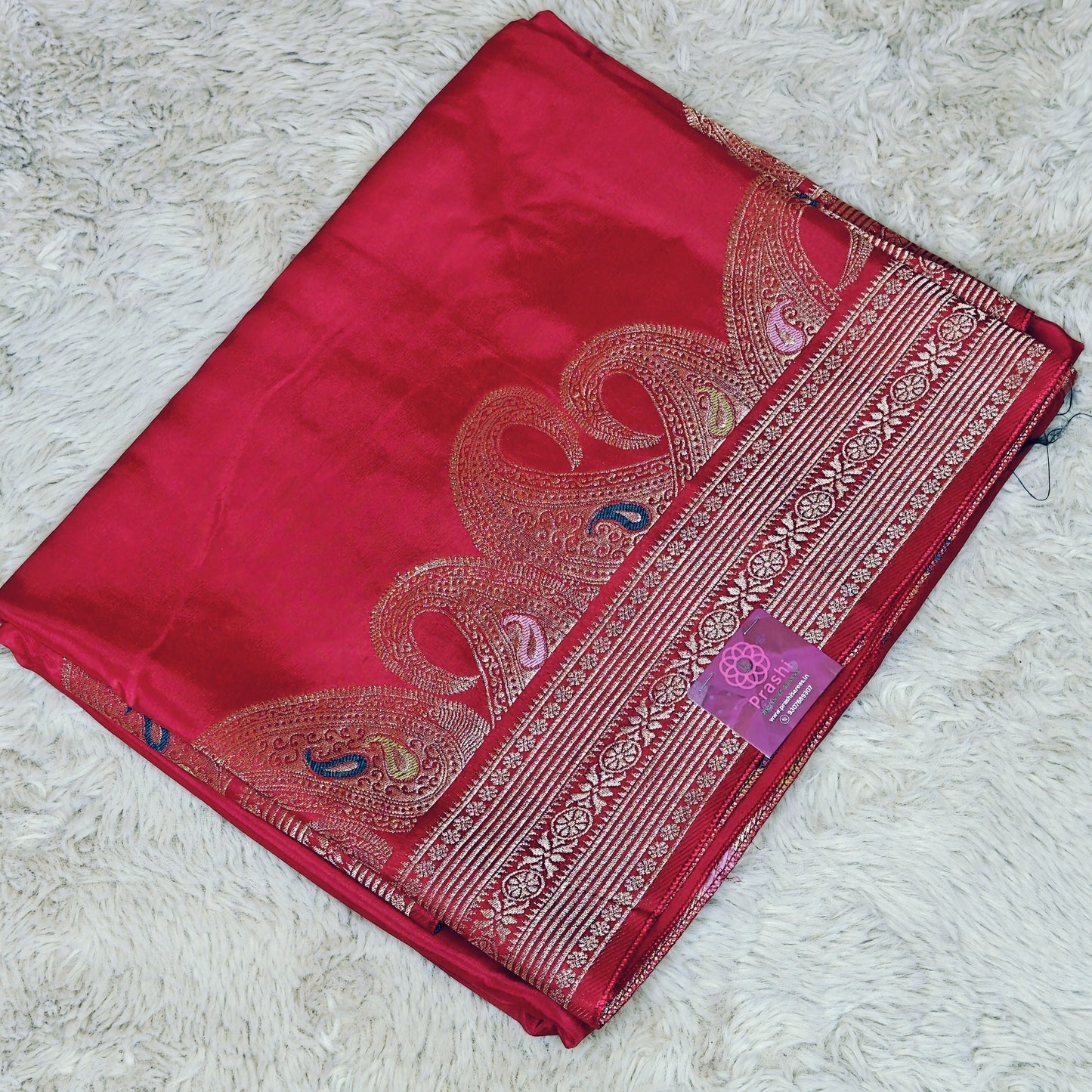 Rani pink pure viscose weaving border saree