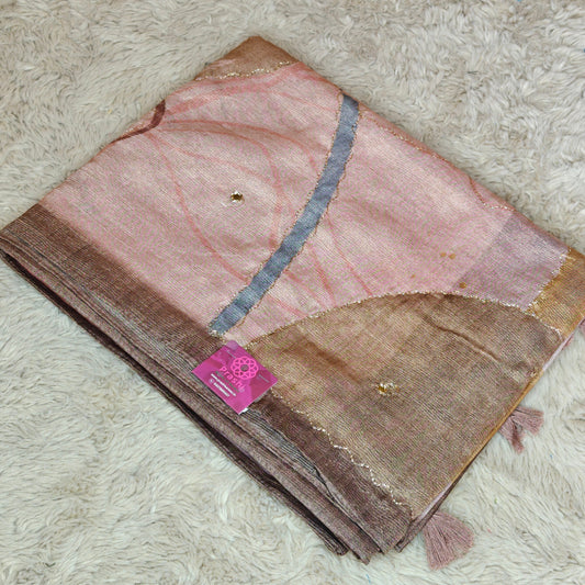 dark brown origansa light weight saree