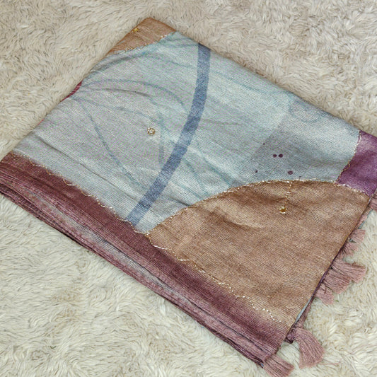 brown origansa light weight saree
