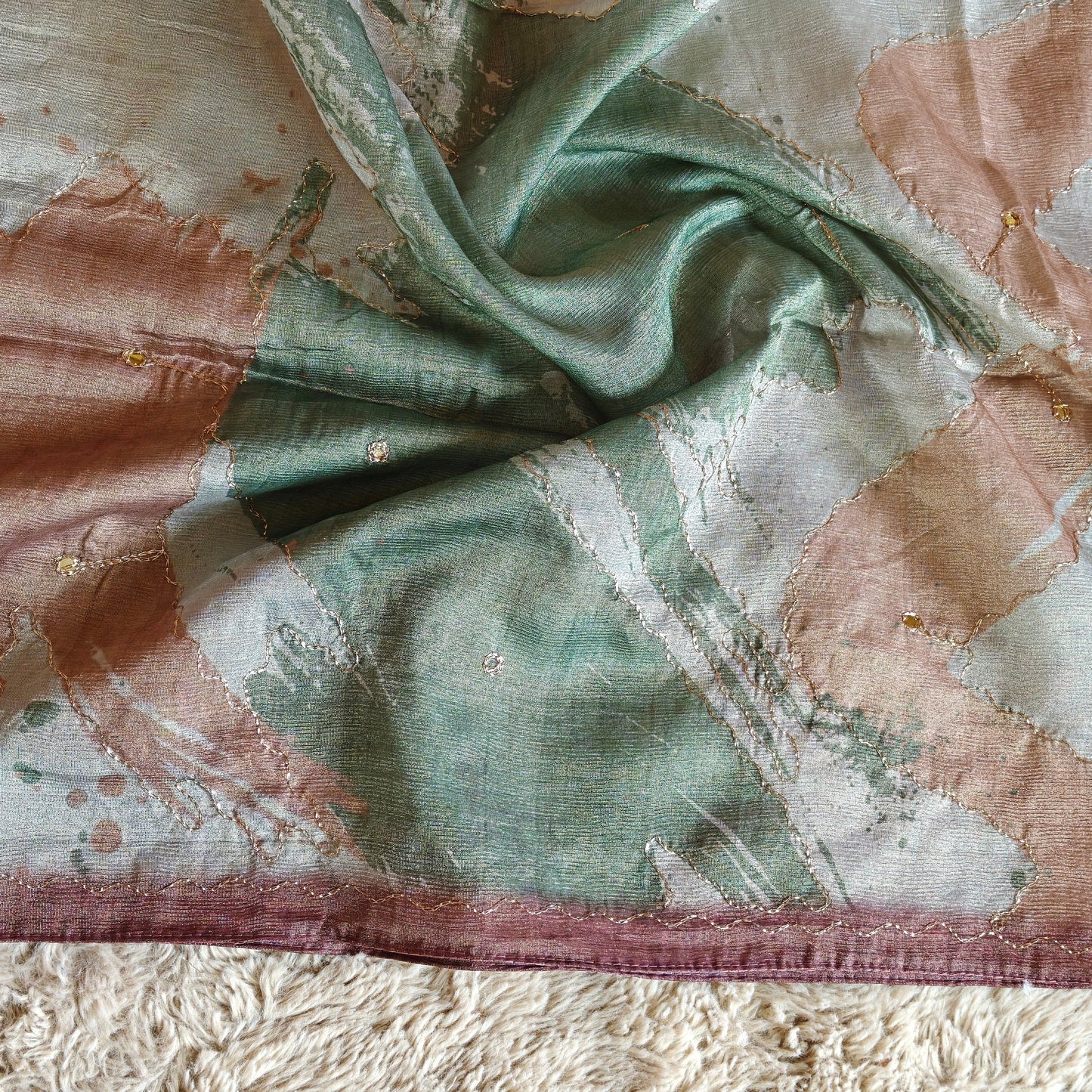 brown origansa light weight saree