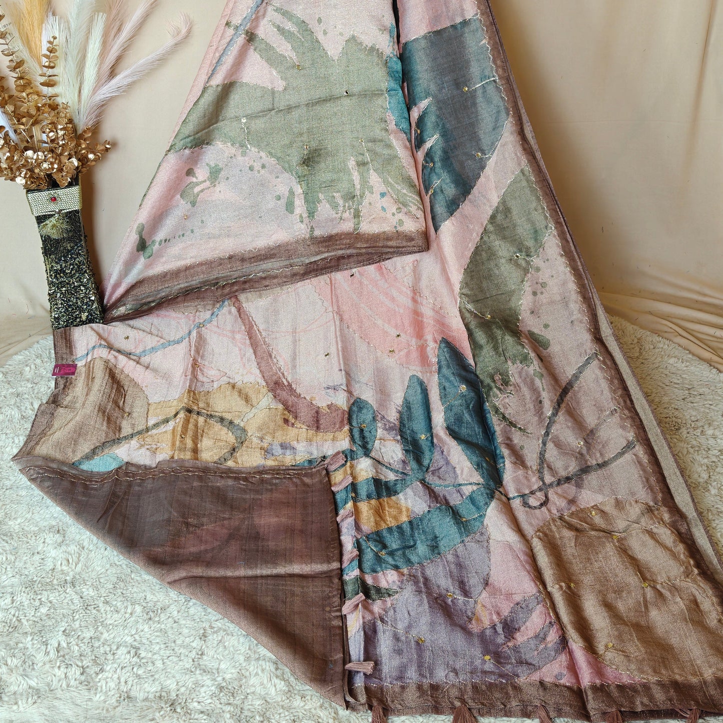 dark brown origansa light weight saree