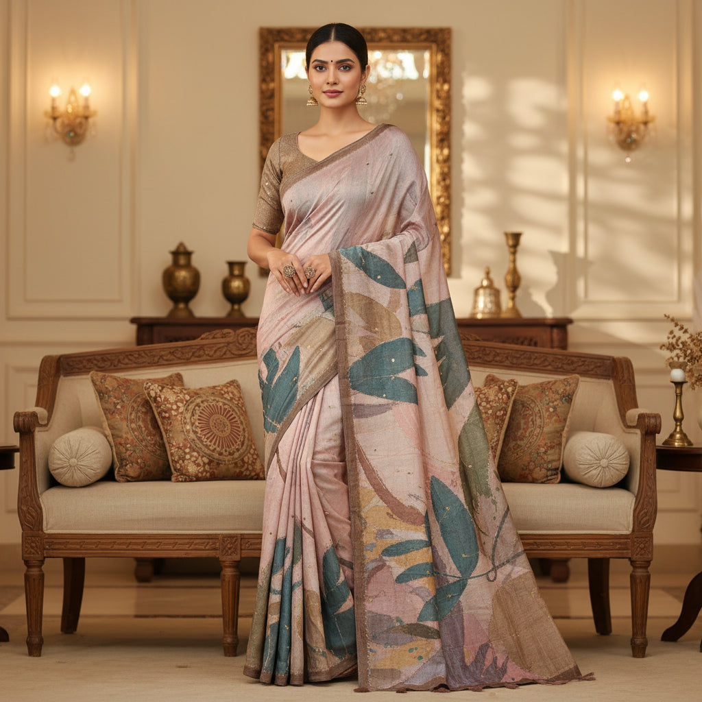 dark brown origansa light weight saree
