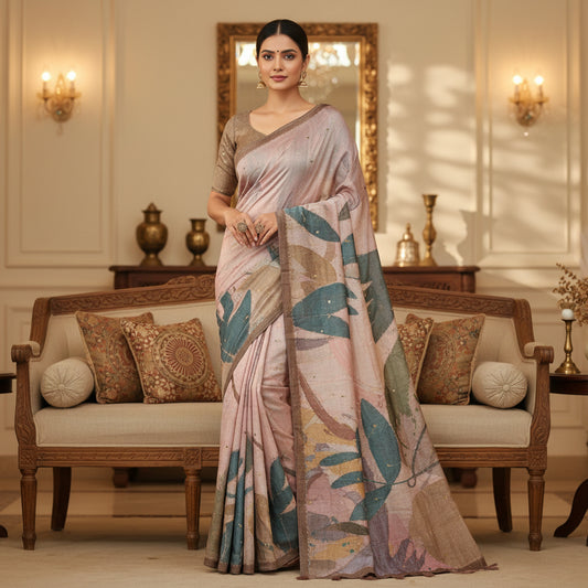 dark brown origansa light weight saree