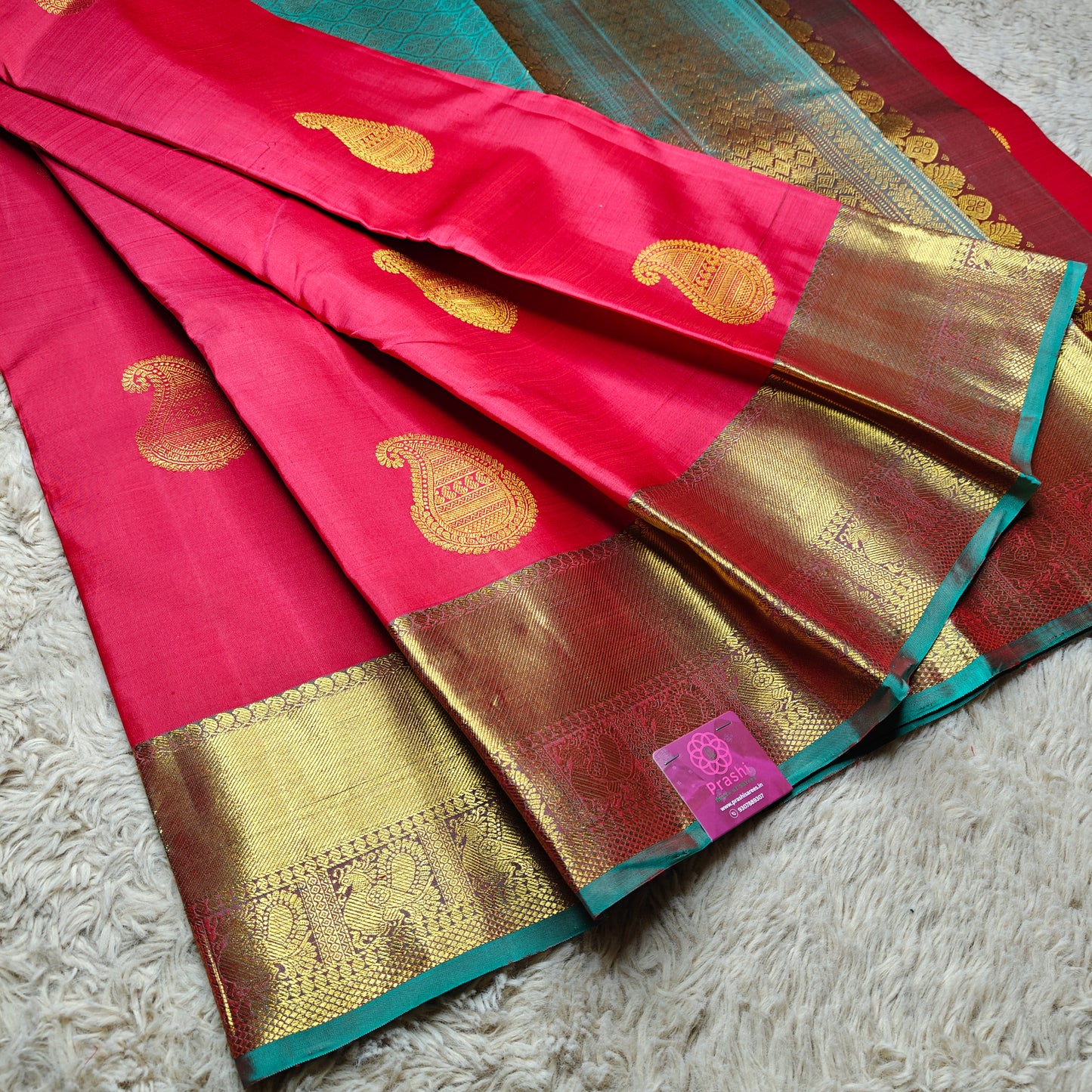 Pink Pure handloom kanchipuram silk saree