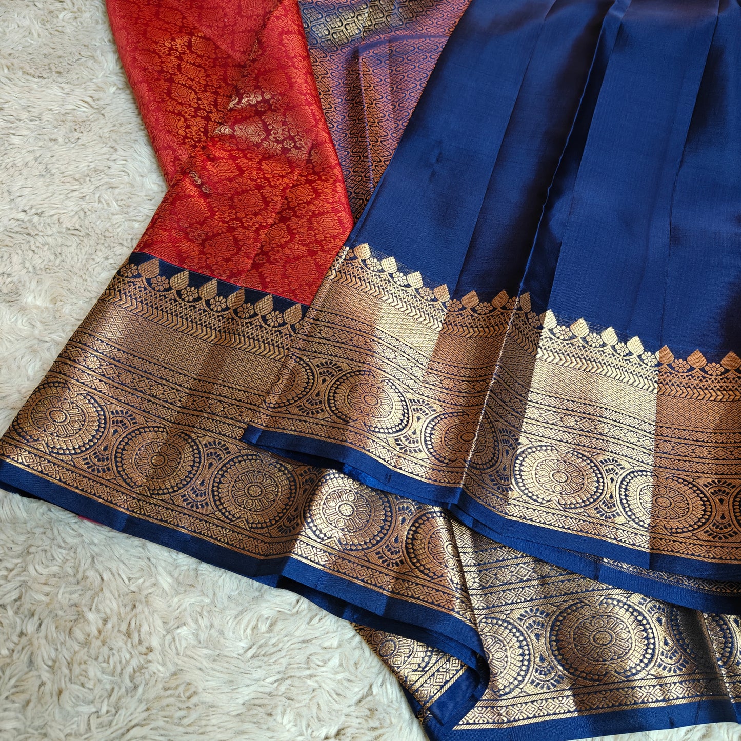 Maroon pure silk kanchi brocade saree