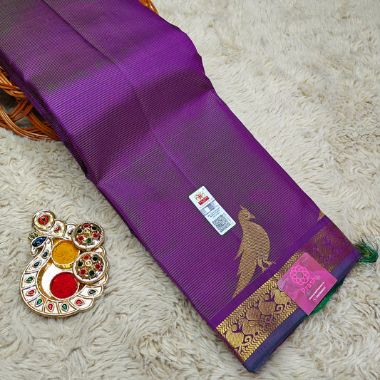 Purple Pure handloom kanchipuram silk saree