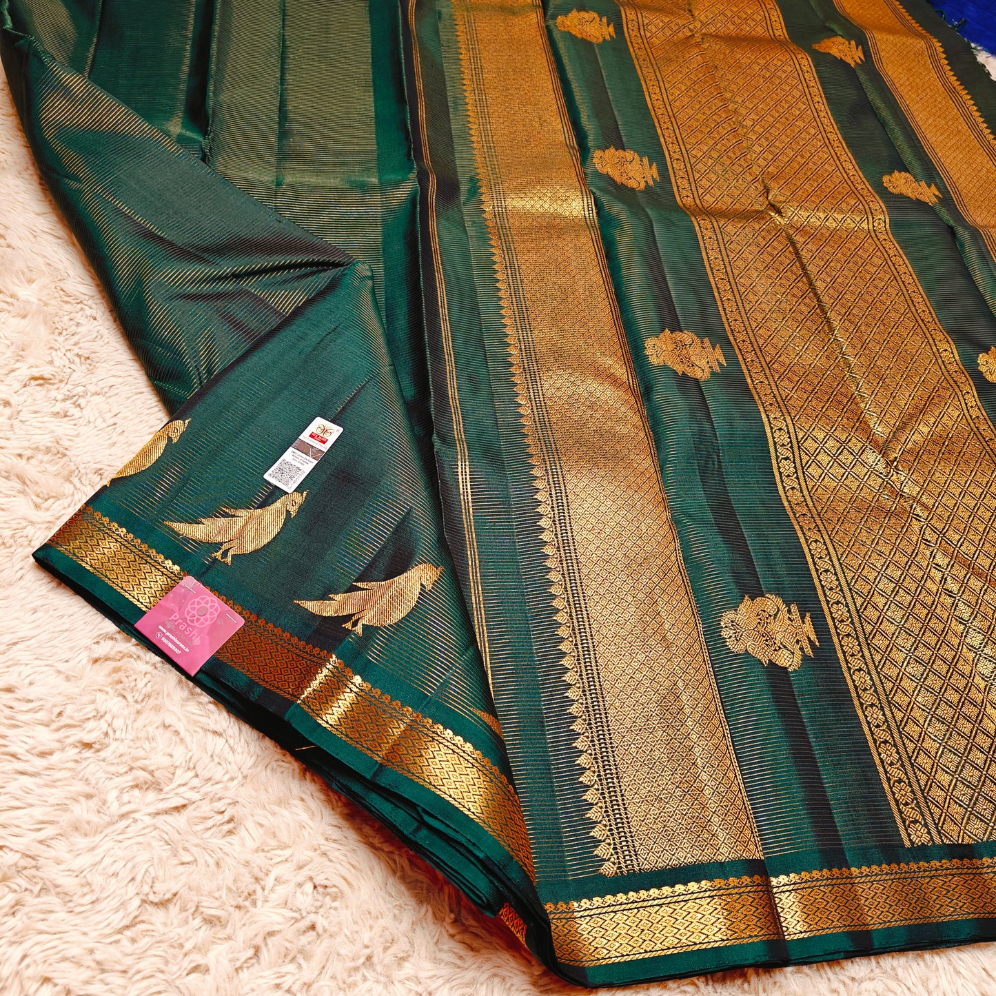 Green Pure handloom kanchipuram silk saree