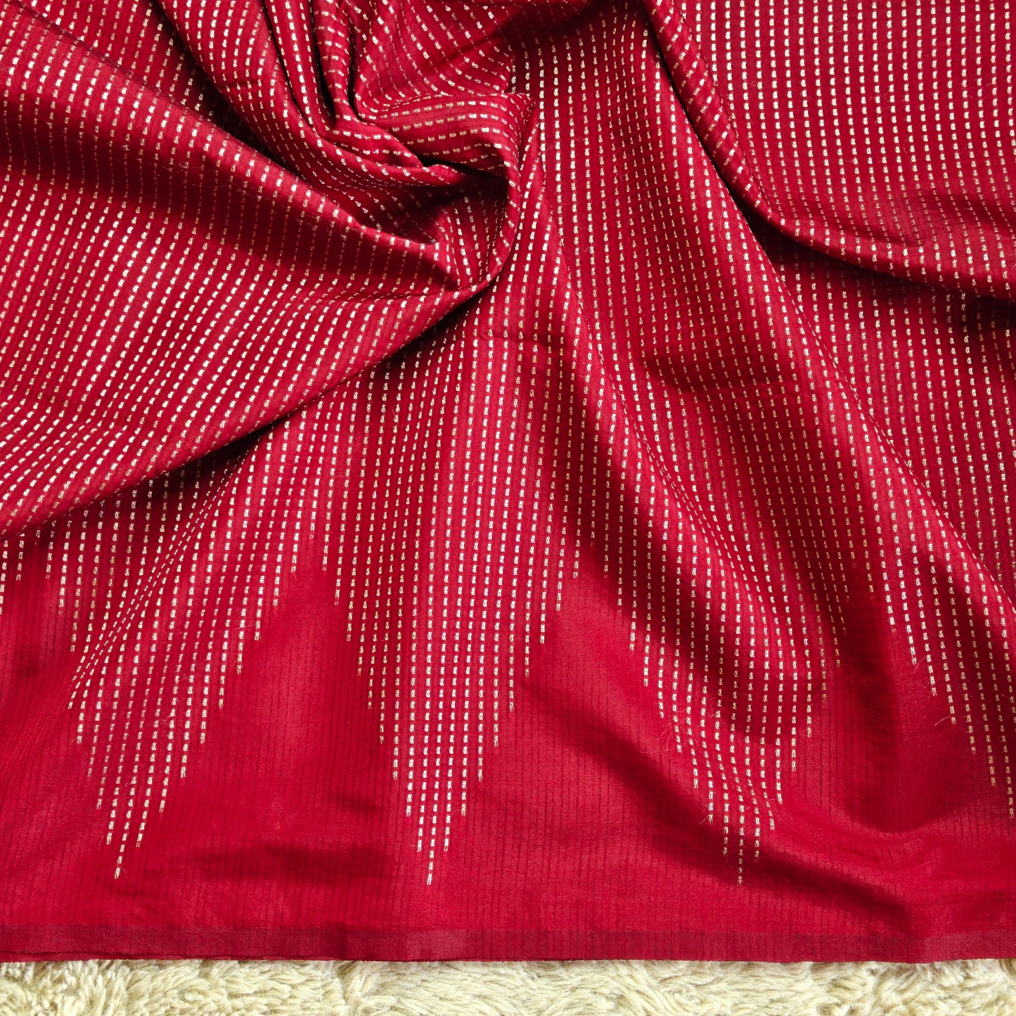 Maroon semi silk saree