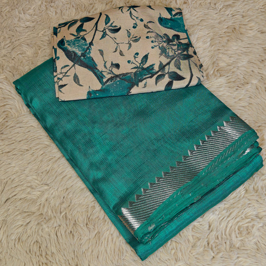 Rama blue Managalagiri nizam border saree