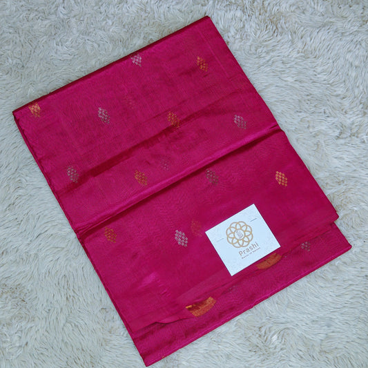Magenta Pure handloom venkatagiri silk cotton saree