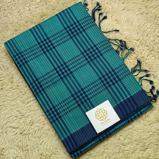 Rama blue Mangalagiri cotton saree