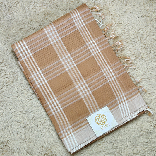 Creamish Mangalagiri cotton saree