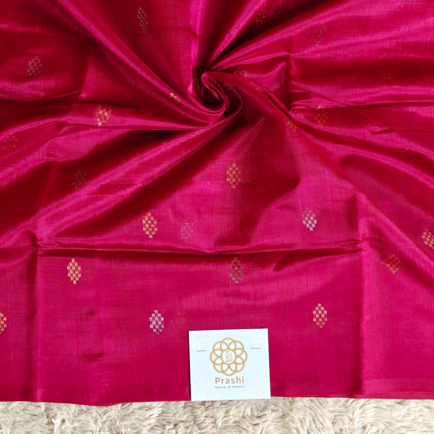 Magenta Pure handloom venkatagiri silk cotton saree
