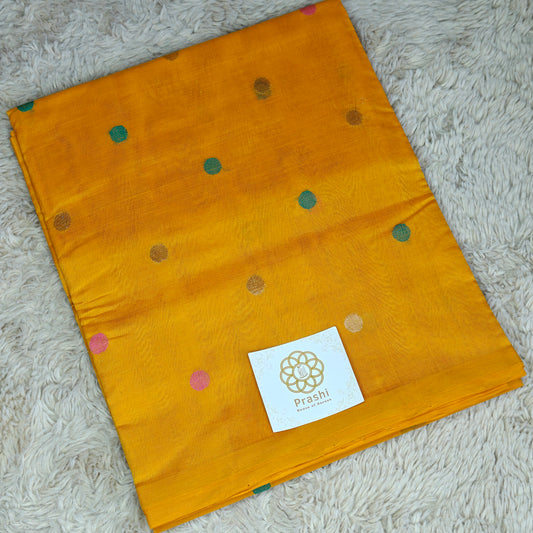 mustared yellow dual tone Handloom venkatagiri silk cotton saree