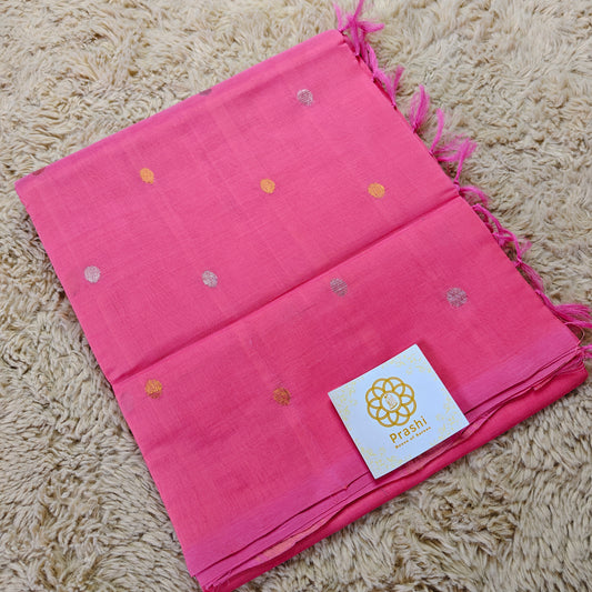 Baby Pink dual tone handloom venkatagiri silk cotton saree