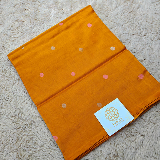 mustared yellow dual tone handloom venkatagiri silk cotton saree