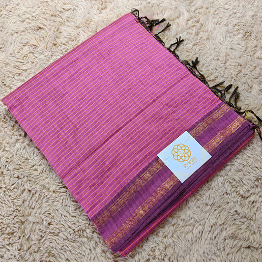 Onion pink arani cotton saree