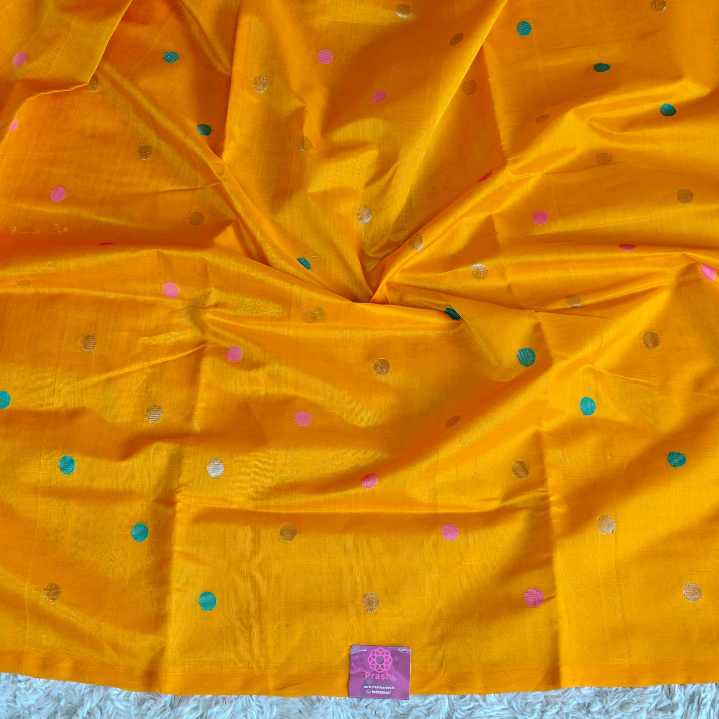 mustared yellow dual tone Handloom venkatagiri silk cotton saree