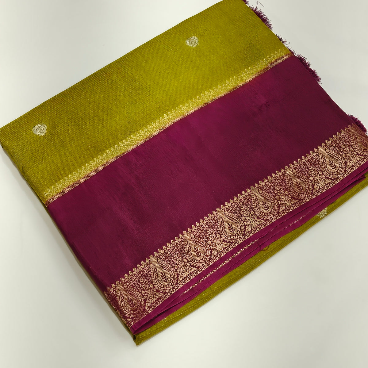 Mehandi green dola silk saree