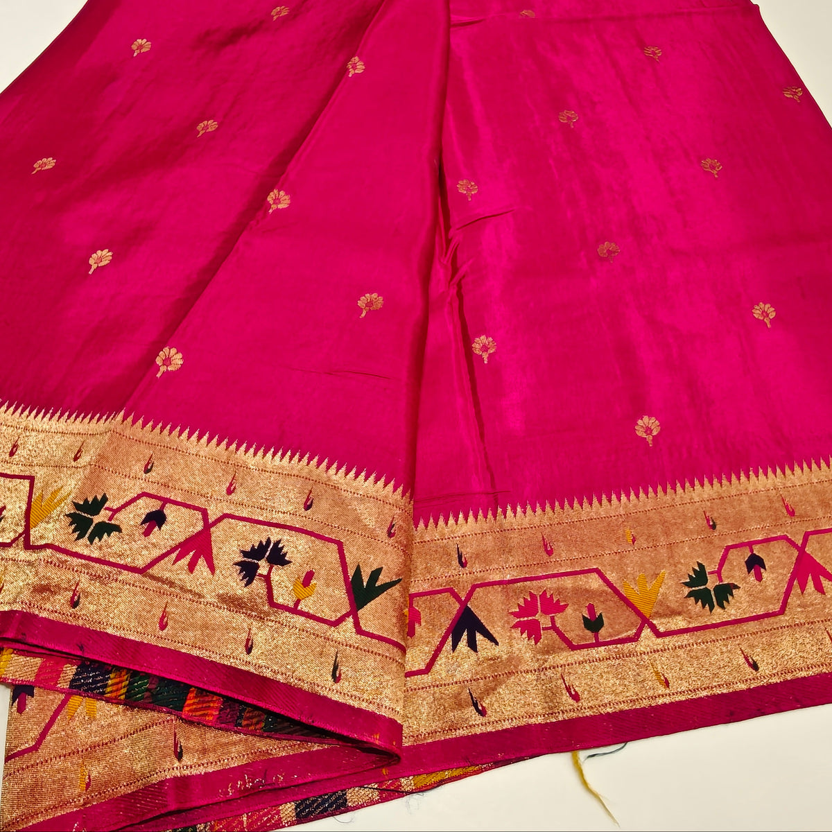 Pink pure viscose paithani  saree