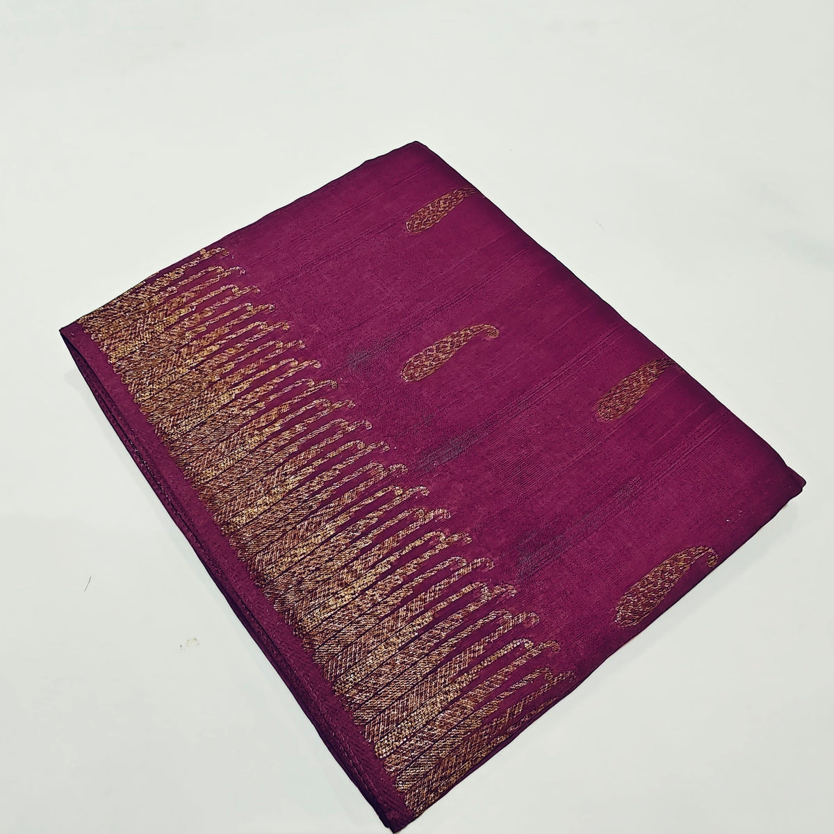 Lavender temple tussar saree