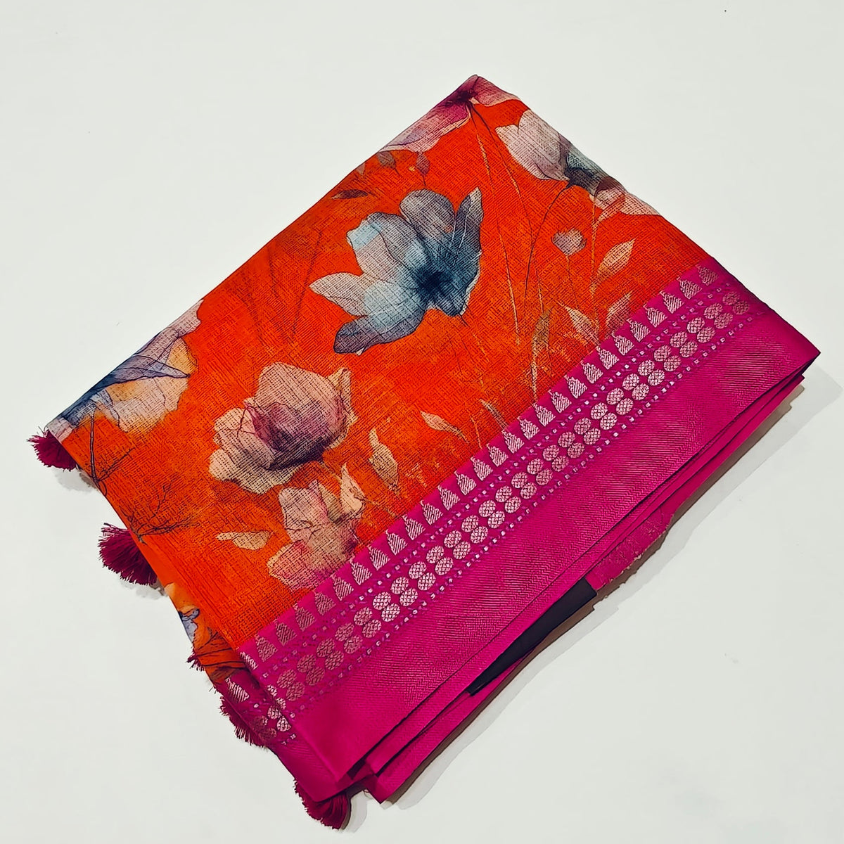 Orange handloom kota vidarba saree