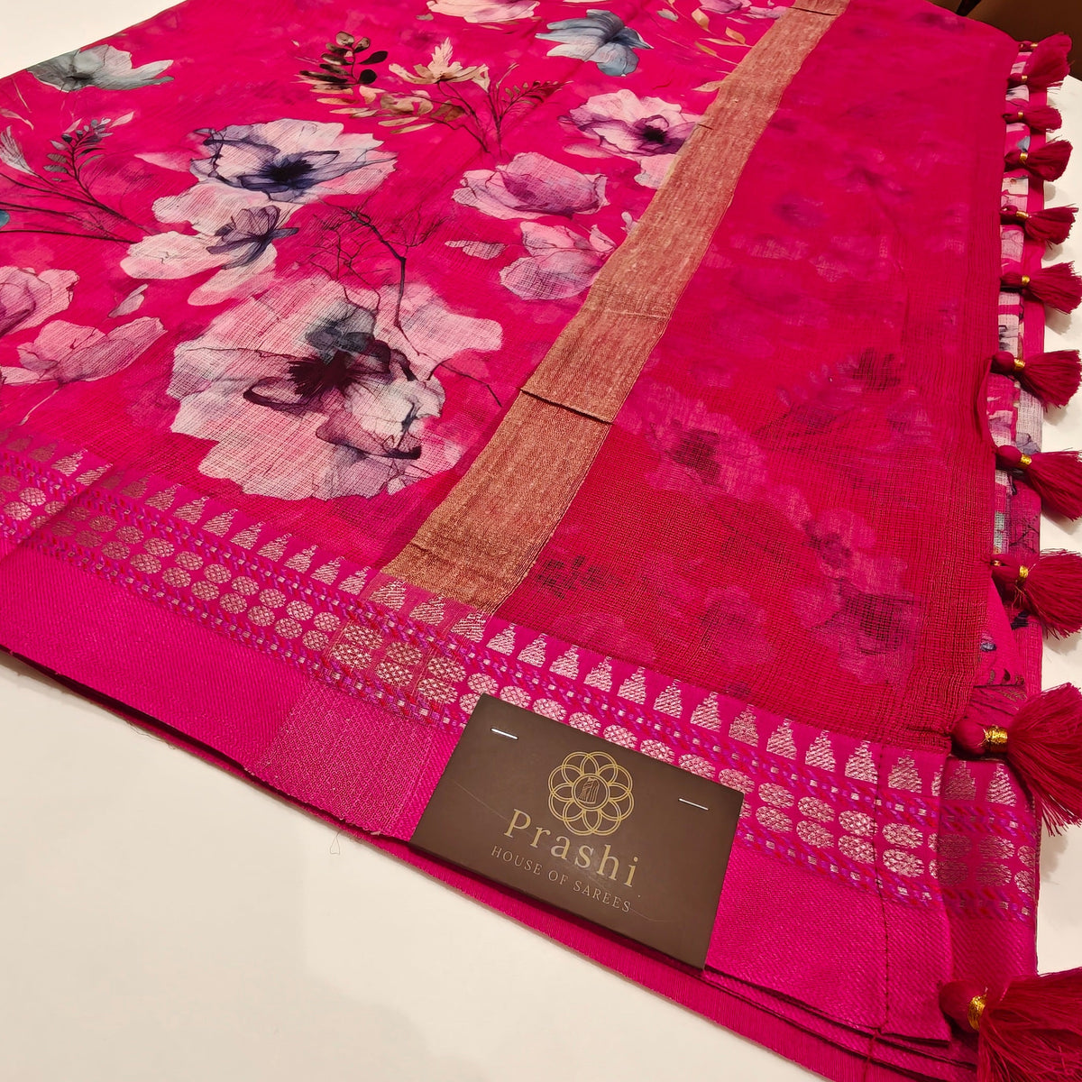 Pink handloom kota vidarba saree