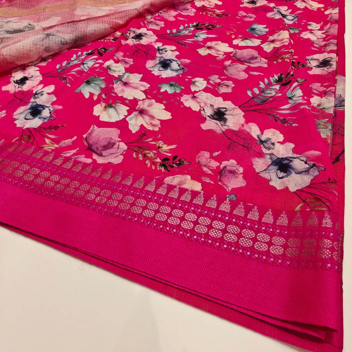 Pink handloom kota vidarba saree