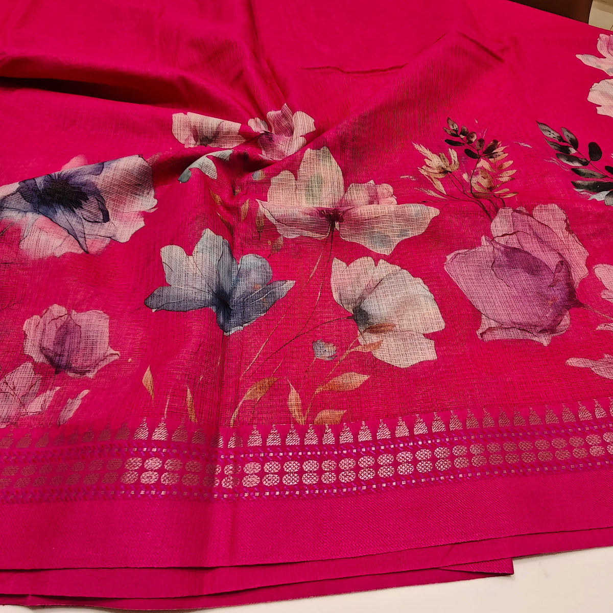 Pink handloom kota vidarba saree