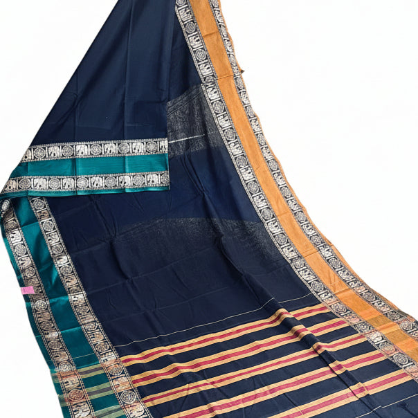 Black pure handloom narayanpet ganga jamuna border