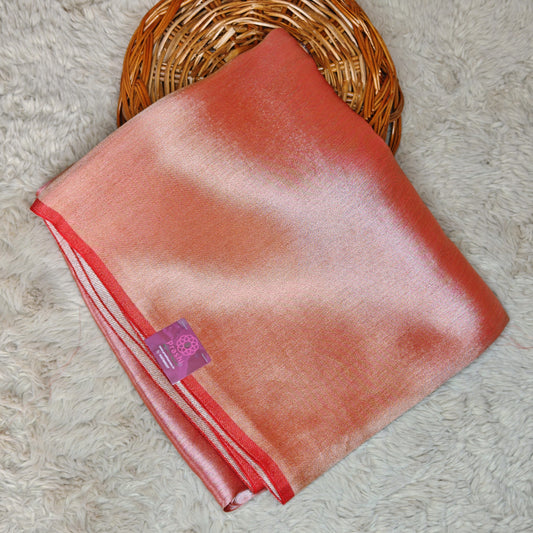 Red viscose tissue saree