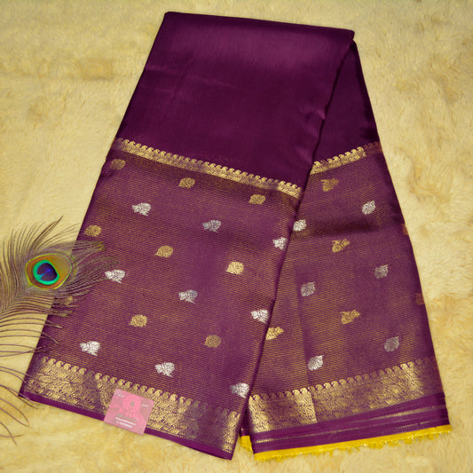 Wine viscose crepe saree